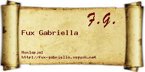 Fux Gabriella névjegykártya